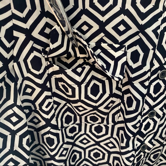 Gap Navy and White Geometric Dress - Picture 5 of 10